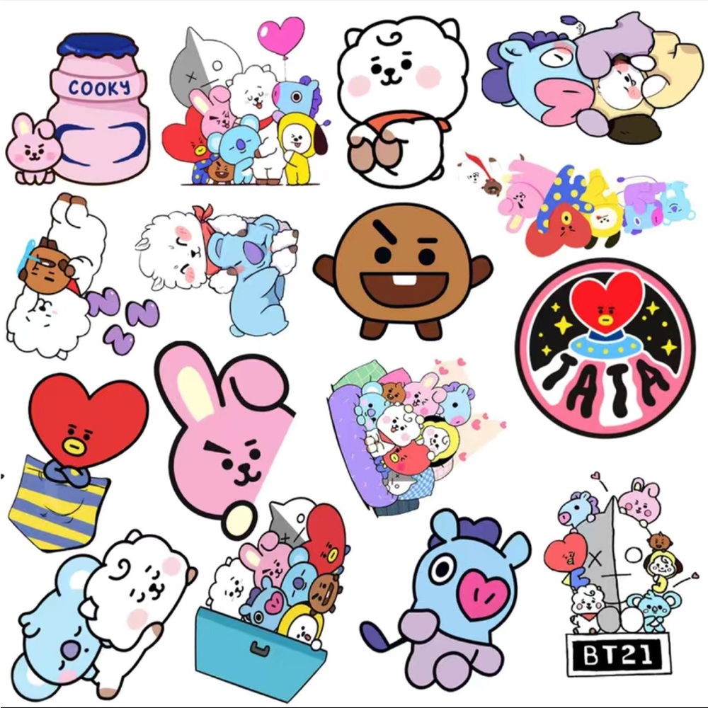 NWT 50 Piece BTS BT21 Stickers - BTS Fans!! - Picture 5 of 5
